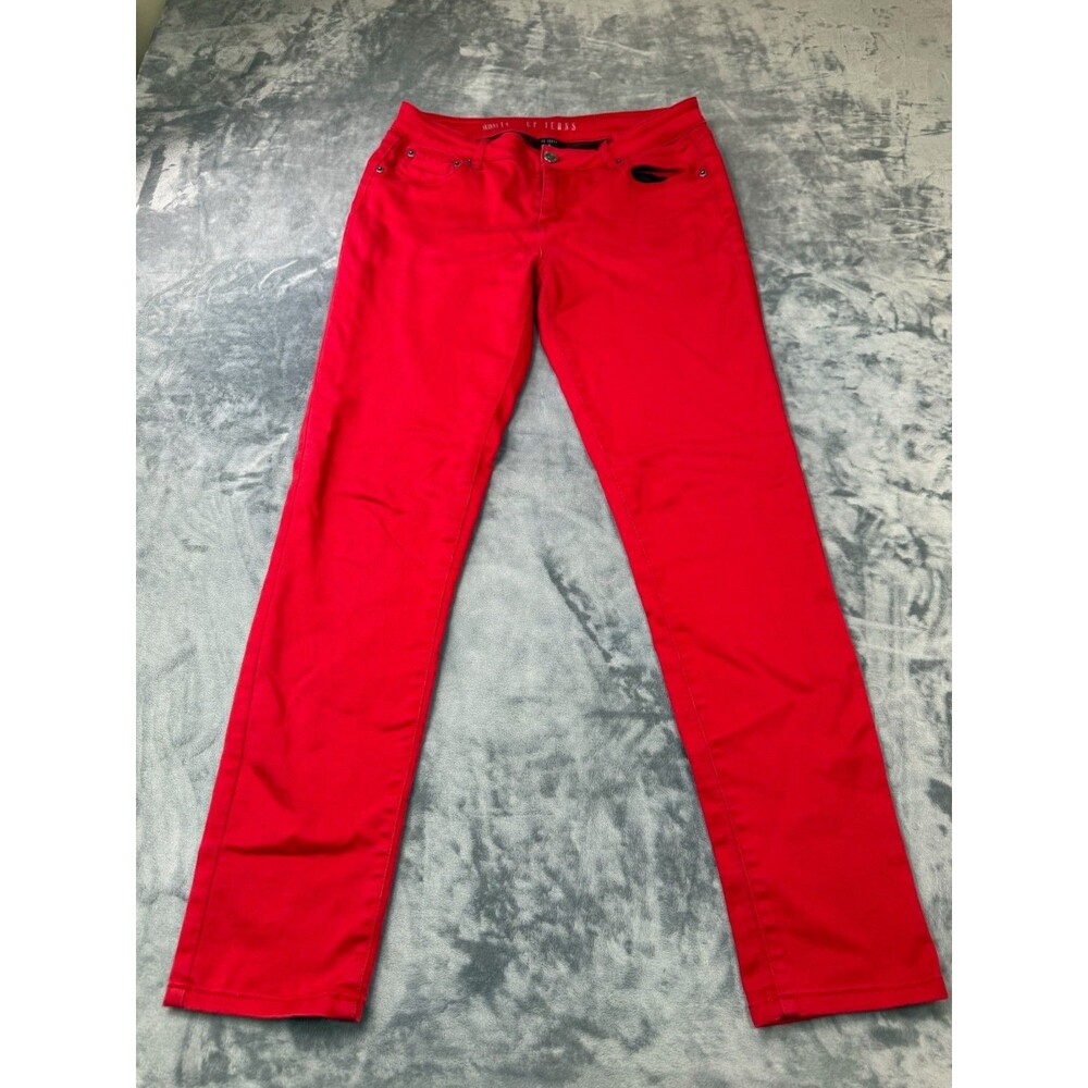 CP Jeans Juniors Size 9 Skinny Stretch Mid Rise Red Casual